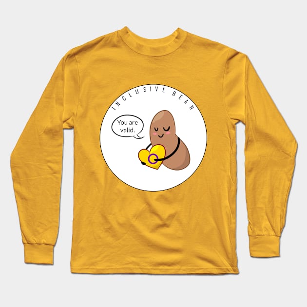 Intersex Pride: Inclusive Bean Long Sleeve T-Shirt by Bri the Bearded Spoonie Babe